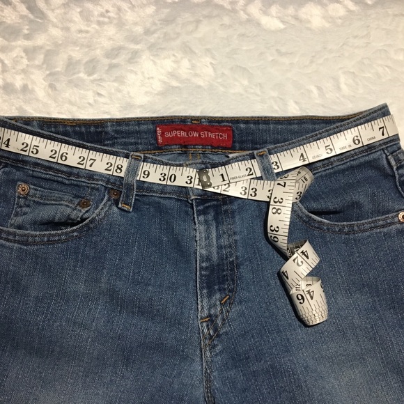 LEVI 518 SUPERLOW STRETCH BOOT CUT JEANS 7 MEDIUM - Picture 6 of 8